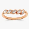 925 Sterling Silver Floating Bezel Marquise Five-Stone Bridal Ring for Women - Image 5