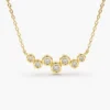 Delicate bubble necklace with a modern floating design