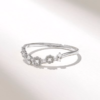 925 sterling silver floral ring with 4.45 mm top width