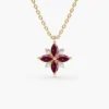Nature-inspired pendant with delicate floral detailing and gemstone arrangement