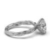 Engagement ring featuring a graceful floral-inspired setting