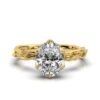 Oval cut engagement ring with F colour and VS2 clarity