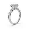 Engagement ring with 2 ct oval stone and pave setting