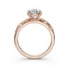 Gold-plated sterling silver ring with refined floral motif