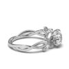 Engagement ring with two smaller round accent stones