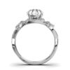 Sterling silver ring featuring a 2 ct round CZ stone