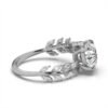 925 Sterling Silver Floral Inspired Diamond Engagement Ring - Image 8