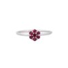 925 Sterling Silver Floral Ruby Ring