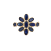925 Sterling Silver Floral Sapphire Ring