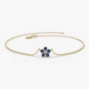 925 Sterling Silver flower bracelet with delicate floral details