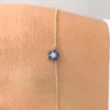 Sterling silver bracelet with sparkling stone accents and floral design