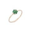 925 Sterling Silver Flower Emerald Ring - Image 2