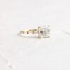 Asscher cut engagement ring with Premium CZ diamond