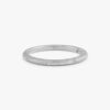 925 Sterling Silver Flush Set Brushed Diamond Ring - Image 2