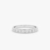 925 Sterling Silver Flush Set Diamond Band - Image 2