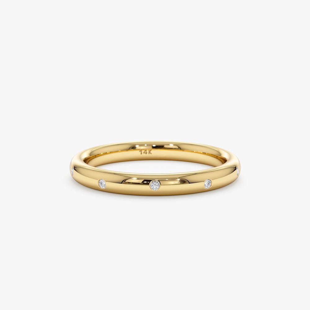 925 Sterling Silver Flush Set Diamond Ring