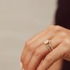 Gold plated sterling silver band with polished finish