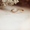 Slim ring with 0.40 carat CZ stones