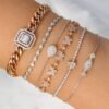 925 sterling silver bracelet with thick gold plating