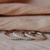 Clean sterling silver eternity ring with classic design
