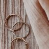 Elegant sterling silver band with full circle sparkle