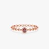 925 Sterling Silver Garnet Chain Ring - Image 5