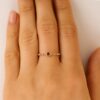 925 Sterling Silver Garnet Chain Ring - Image 7