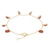 925 Sterling Silver Garnet Charm Bracelet - Image 4