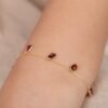 925 Sterling Silver Garnet Charm Bracelet - Image 7