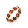 925 Sterling Silver Garnet Eternity Band - Image 2