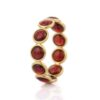 925 Sterling Silver Garnet Eternity Band - Image 3