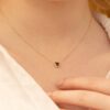 925 Sterling Silver Garnet Heart Necklace - Image 6