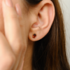 925 Sterling Silver Garnet Oval Studs - Image 2