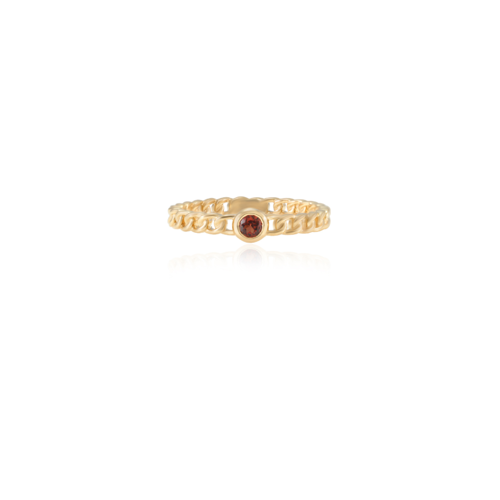 925 Sterling Silver Garnet Ring