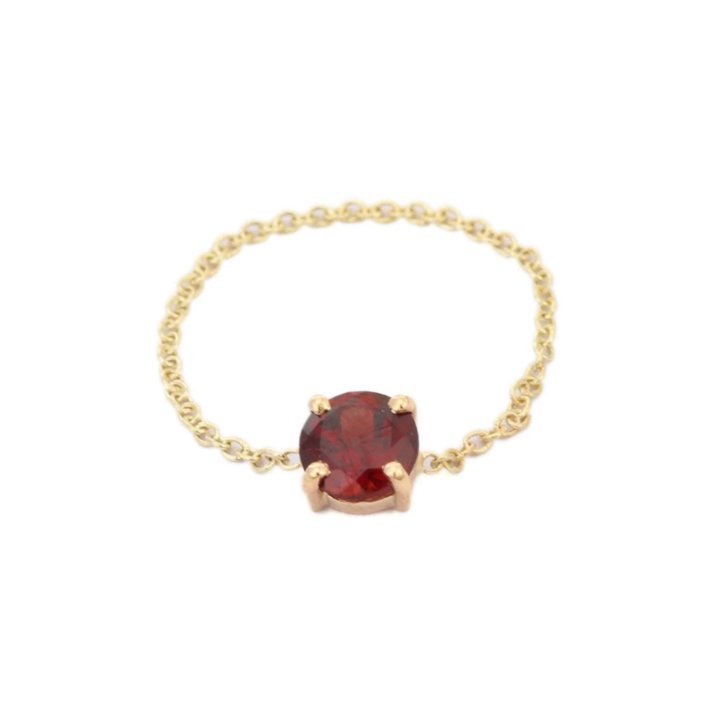 925 Sterling Silver Garnet Ring