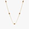 925 Sterling Silver Garnet Station Necklace