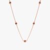 925 Sterling Silver Garnet Station Necklace - Image 3
