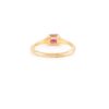 925 Sterling Silver Genuine Ruby Diamond Engagement Ring - Image 5