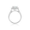 925 Sterling Silver Diamond Oval Shape Halo Ring (2 CTW F-G) - Image 3