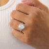 925 Sterling Silver Oval Diamond Rings - Image 3