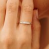 925 Sterling Silver Graduated Diamond Ring - Image 3