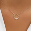 Necklace featuring premium CZ diamonds in a bezel setting