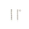 925 Sterling Silver Green Sapphire Dangle Earrings - Image 2