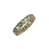 925 Sterling Silver Green Sapphire Emerald Cut Eternity Band