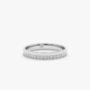925 Sterling Silver Half Diamond Half Plain Band - Image 2