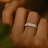 Half eternity ring with premium CZ diamond stones