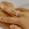 Elegant sterling silver ring with thick gold plating