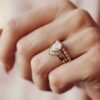 Half eternity ring featuring Premium CZ diamonds in a pave setting