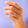 Gold-plated sterling silver wedding band with a polished finish