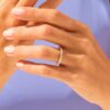 Elegant half-eternity style wedding band for everyday wear